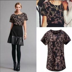 CAbi | Black and Rose blouse top shirt 3533 XS